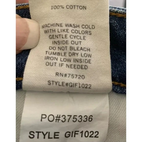 Guilded Intent Buckle High Rise Short Size 26 Distressed Blue Skinny Denim - Picture 13 of 14